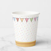 エアデールテリアキュートドッグパステルハッピーバースデー 紙コップ (裏面)