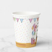 エアデールテリアキュートドッグパステルハッピーバースデー 紙コップ (右)