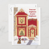 エアデールテリアクリスマスカード シーズンポストカード (正面/裏面)