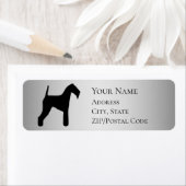 エアデールテリアシルエット差出人住所 ラベル (インサイチュ)
