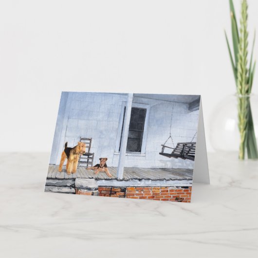 エアデールテリアズオンザベランダ カード (正面)