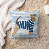 エアデールテリアセーラー航海のドッグ クッション (ブランケット)