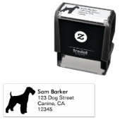 エアデールテリアドッグシルエット差出人住所 セルフインキングスタンプ (インサイチュ)