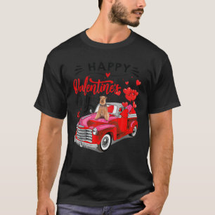 エアデールテリアハッピーバレンタインデークラシックカー Tシャツ
