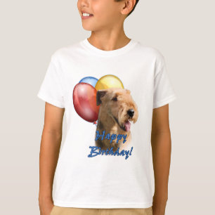 エアデールテリアハッピーバースデーバルーン Tシャツ