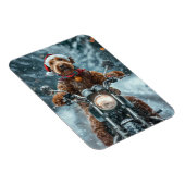 エアデールテリアバイクに乗るクリスマス マグネット (右側)