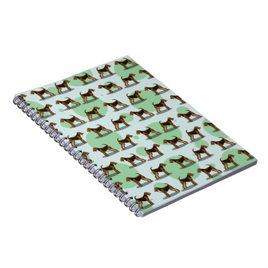 エアデールテリアパターン ノートブック (右側)