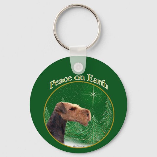 エアデールテリアピースス キーホルダー (正面)