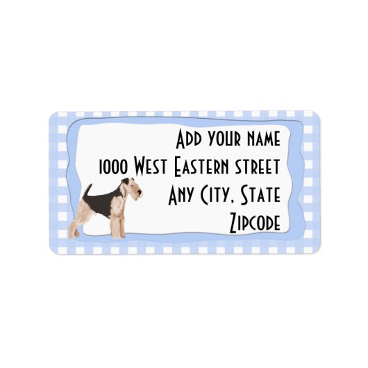 エアデールテリアブルーギンガム ラベル (正面)