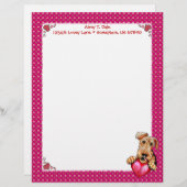 エアデールテリアホールディングハート レターヘッド (正面/裏面)