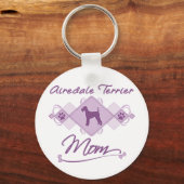 エアデールテリアママ キーホルダー (正面)