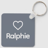 エアデールテリアレインボーブリッジメモリアルカスタム キーホルダー (裏面)