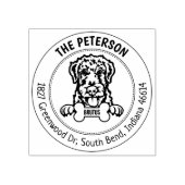 エアデールテリアードッグファミリー差出人住所 ラバースタンプ (インプリント)