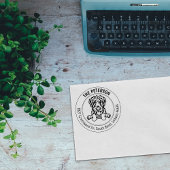 エアデールテリアードッグファミリー差出人住所 ラバースタンプ