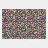 エアデールテリアードッグフローラ ラッピングペーパーシート (正面3)