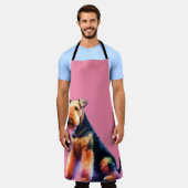 エアデールテリアードッグ エプロン (着用した状態)