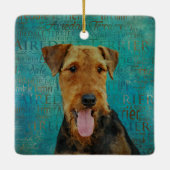 エアデールテリアーポートレートオンワードアート セラミックオーナメント (裏面)