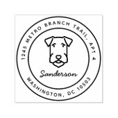 エアデールテリア差出人住所スタンプセルフインキング セルフインキングスタンプ (デザイン)