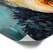 エアデールテリア抽象芸術絵画フローラ ポスター (角)