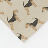 エアデールテリア毛布 フリースブランケット (角)