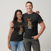 エアデールテリア犬の海賊キャプテンハロウィーン Tシャツ (ユニセックス)