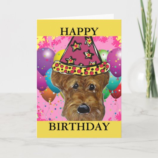 エアデールテリア犬 カード (正面)