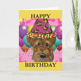 エアデールテリア犬 カード