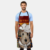 エアデールテリア エプロン (着用した状態)