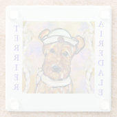 エアデールテリア ガラスコースター (裏面)