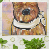 エアデールテリア キッチンタオル (折り畳み)