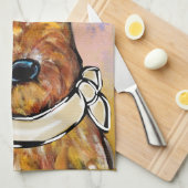 エアデールテリア キッチンタオル (四つ折り)