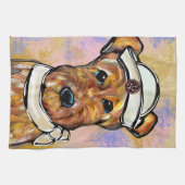 エアデールテリア キッチンタオル (横)