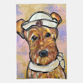 エアデールテリア キッチンタオル