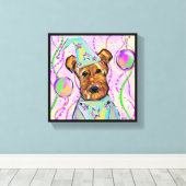 エアデールテリア キャンバスプリント (インサイチュ (ウッドフロア))