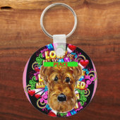 エアデールテリア キーホルダー (正面)