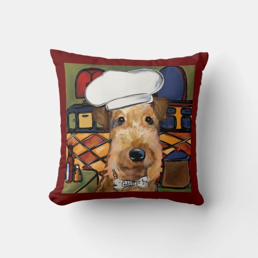 エアデールテリア クッション (正面)