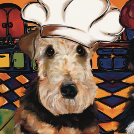 エアデールテリア ショートテーブルランナー