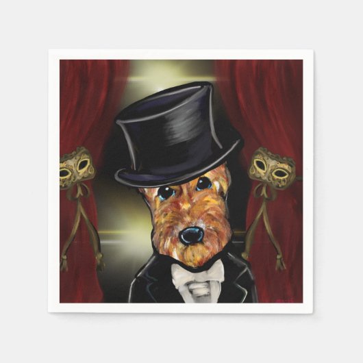 エアデールテリア スタンダードカクテルナプキン (正面)