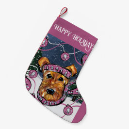 エアデールテリア スモールクリスマスストッキング