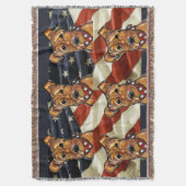 エアデールテリア スローブランケット (正面縦)