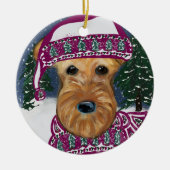 エアデールテリア セラミックオーナメント (正面)