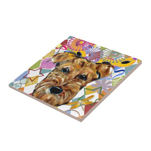 エアデールテリア タイル (側面)