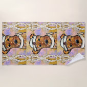 エアデールテリア ビーチタオル (正面)