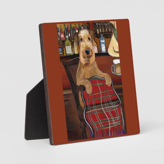 エアデールテリア フォトプラーク (正面)