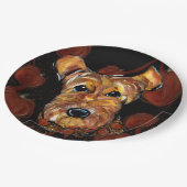 エアデールテリア ペーパープレート (アングル)