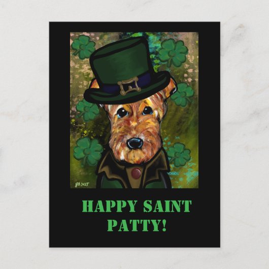 エアデールテリア ポストカード (正面)