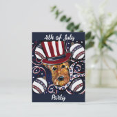 エアデールテリア ポストカード (スタンド正面)