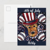 エアデールテリア ポストカード (正面/裏面)