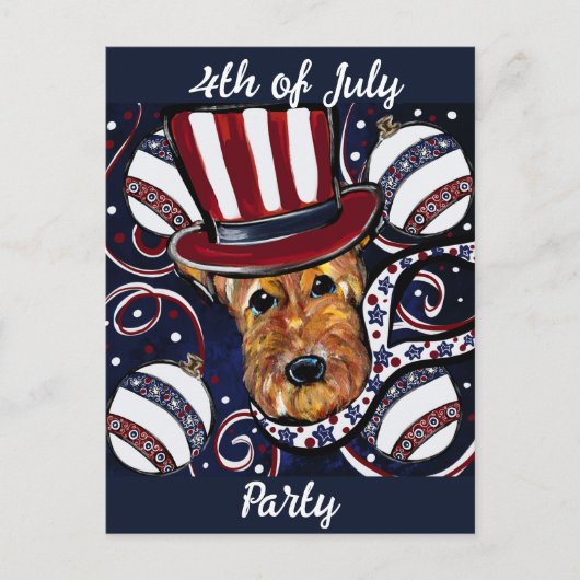 エアデールテリア ポストカード (正面)