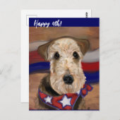 エアデールテリア ポストカード (正面/裏面)